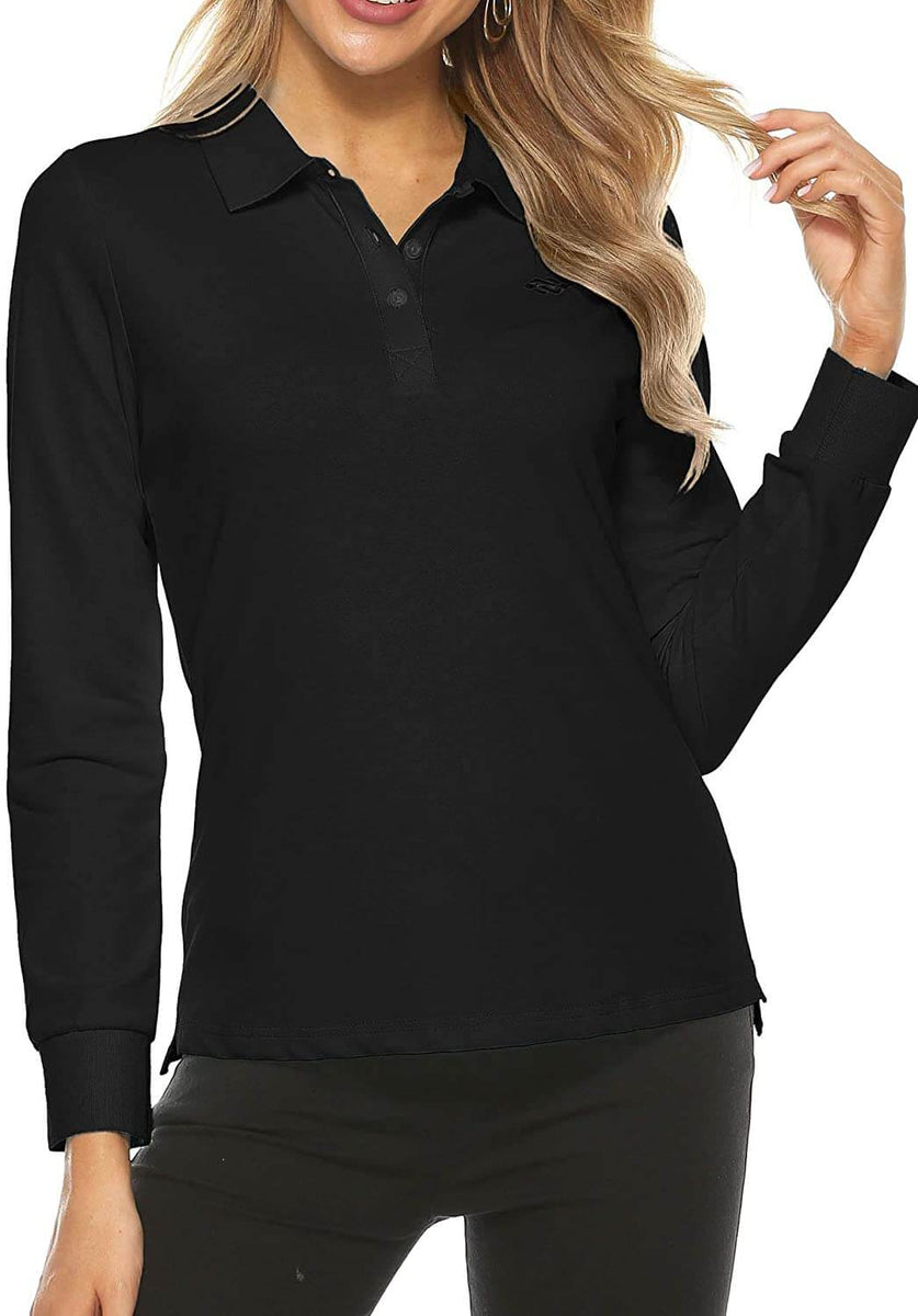 AjezMax Womens Golf Shirts Long Sleeve Polo Shirt – Bailees Discount goods  LLC