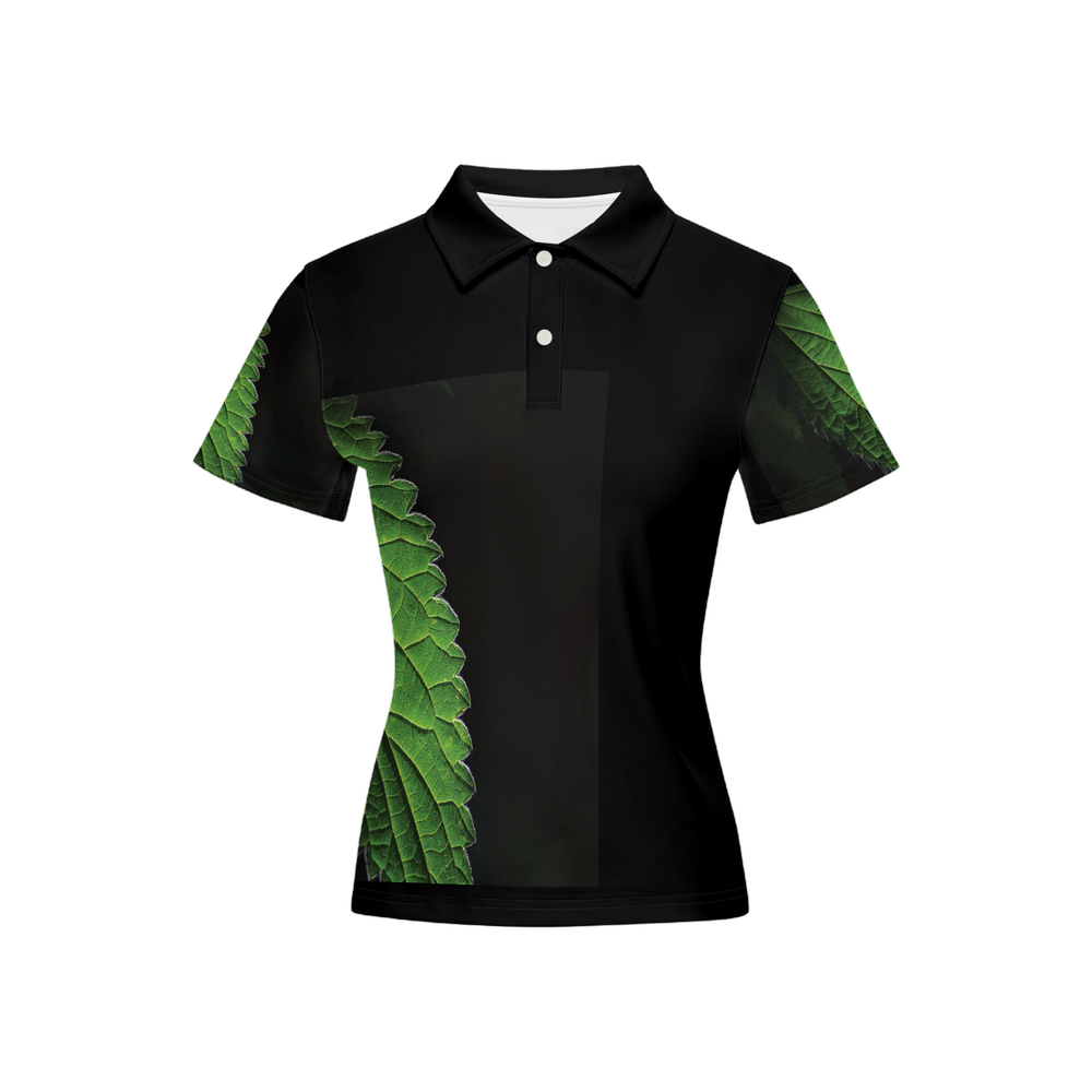 LB Jessica Green Leaf Slim Fit Short-Sleeve Polo Shirt