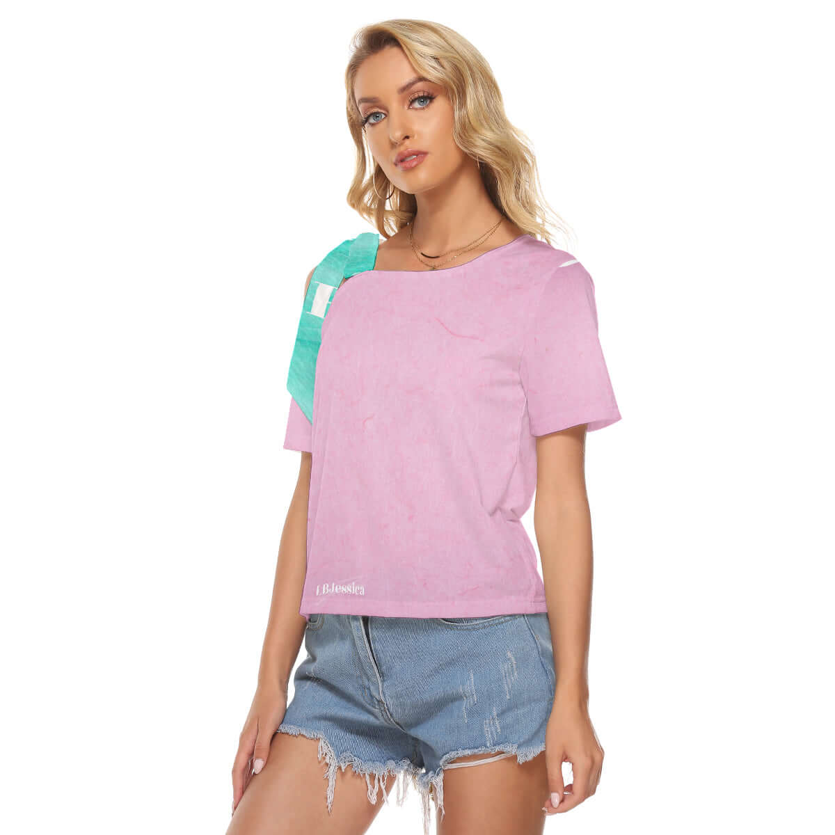 All-Over Print Women's T-shirt With Ribbon