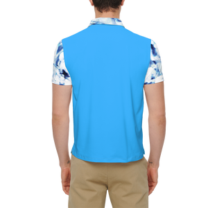 Bailees Sky blue Slim Fit Short-Sleeve Polo Shirt