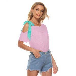 All-Over Print Women's T-shirt With Ribbon