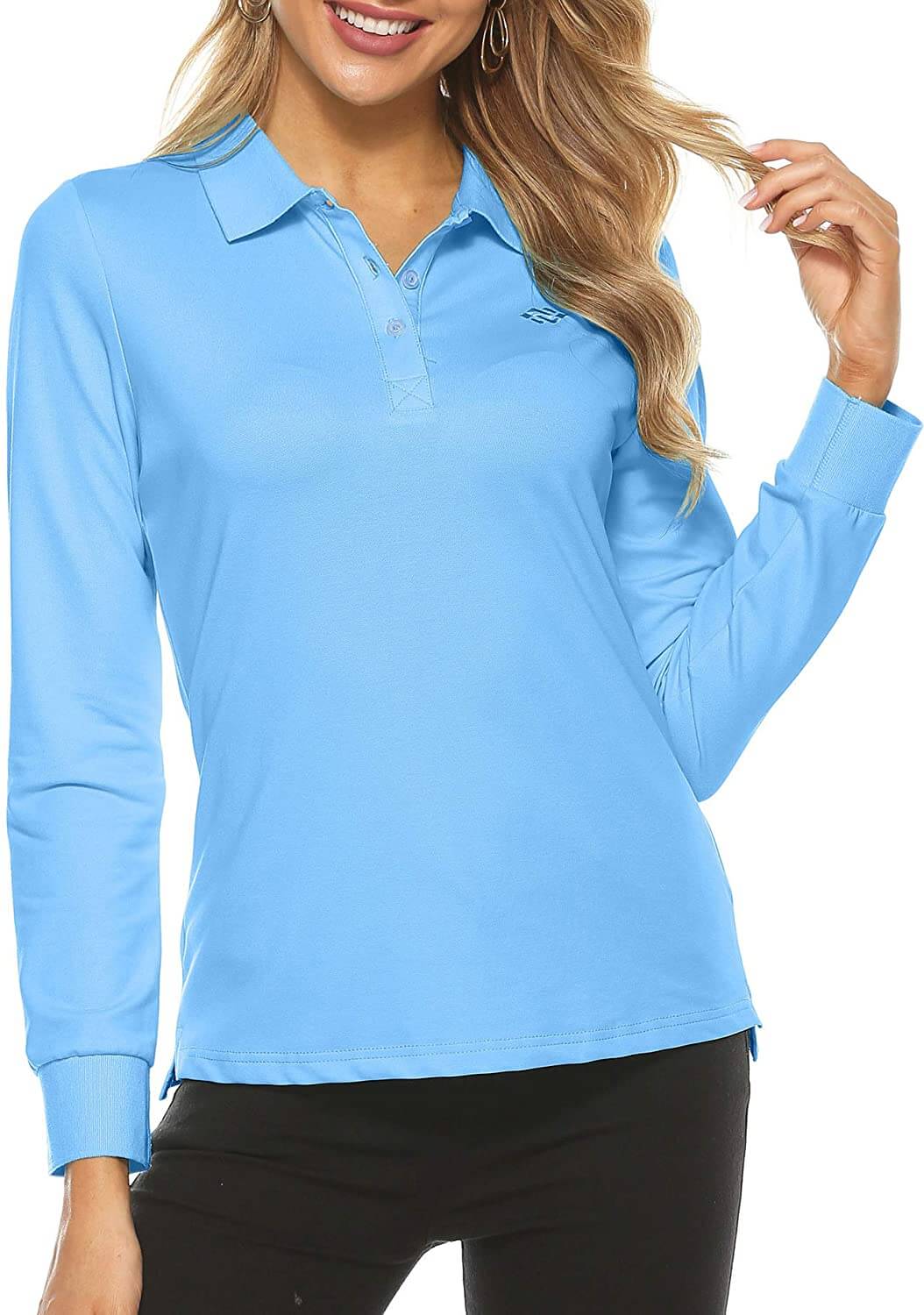 AjezMax Womens Golf Polo Shirt Sport Long Sleeve Basic Dry Fit Shirt Casual  Purple, X-Small : : Clothing, Shoes & Accessories