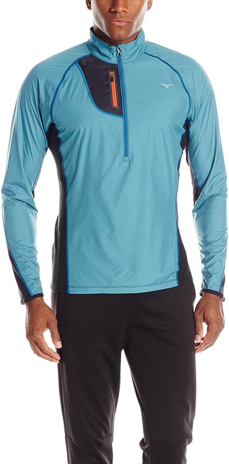 Mizuno Running Men's Breath Thermo Windtop Half Zip Top