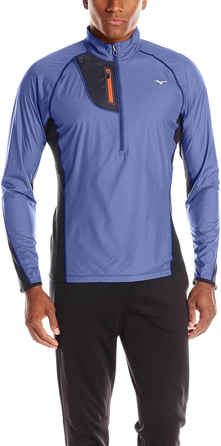 Mizuno Running Men's Breath Thermo Windtop Half Zip Top