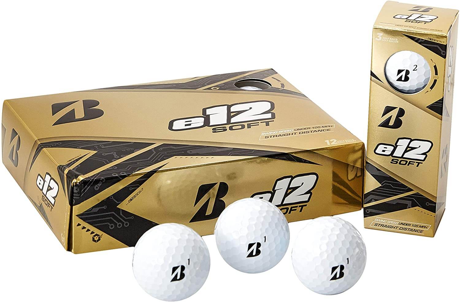 Bridgestone Golf e12 Soft Balls Matte One Dozen