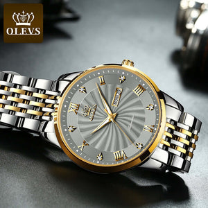 OLEVS Men Mechanical Watch Top Brand Luxury Automatic Watch Sport Stainless Steel Waterproof Watch Men relogio masculino 6530