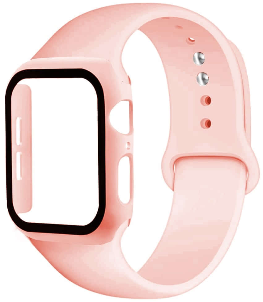 Glass+Strap for Apple Watch band 44mm 40mm 38mm 42mm Screen Protector+Case+belt Accessories Bracelet iWatch series 6 5 4 3 se 40