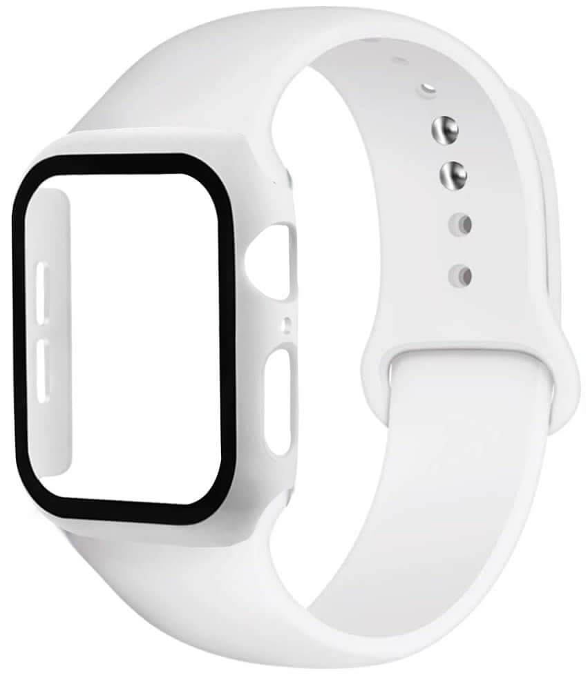 Glass+Strap for Apple Watch band 44mm 40mm 38mm 42mm Screen Protector+Case+belt Accessories Bracelet iWatch series 6 5 4 3 se 40