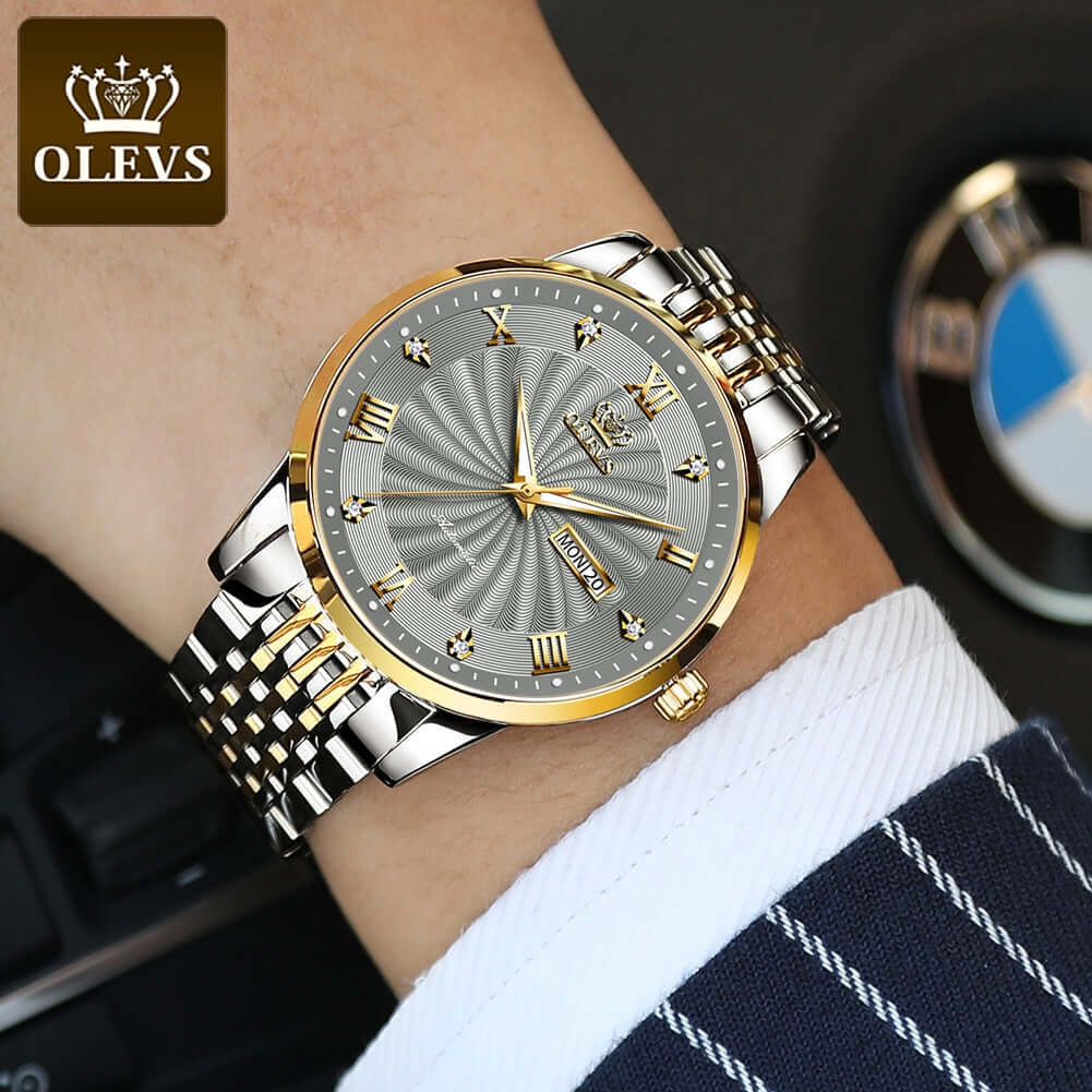 OLEVS Men Mechanical Watch Top Brand Luxury Automatic Watch Sport Stainless Steel Waterproof Watch Men relogio masculino 6530