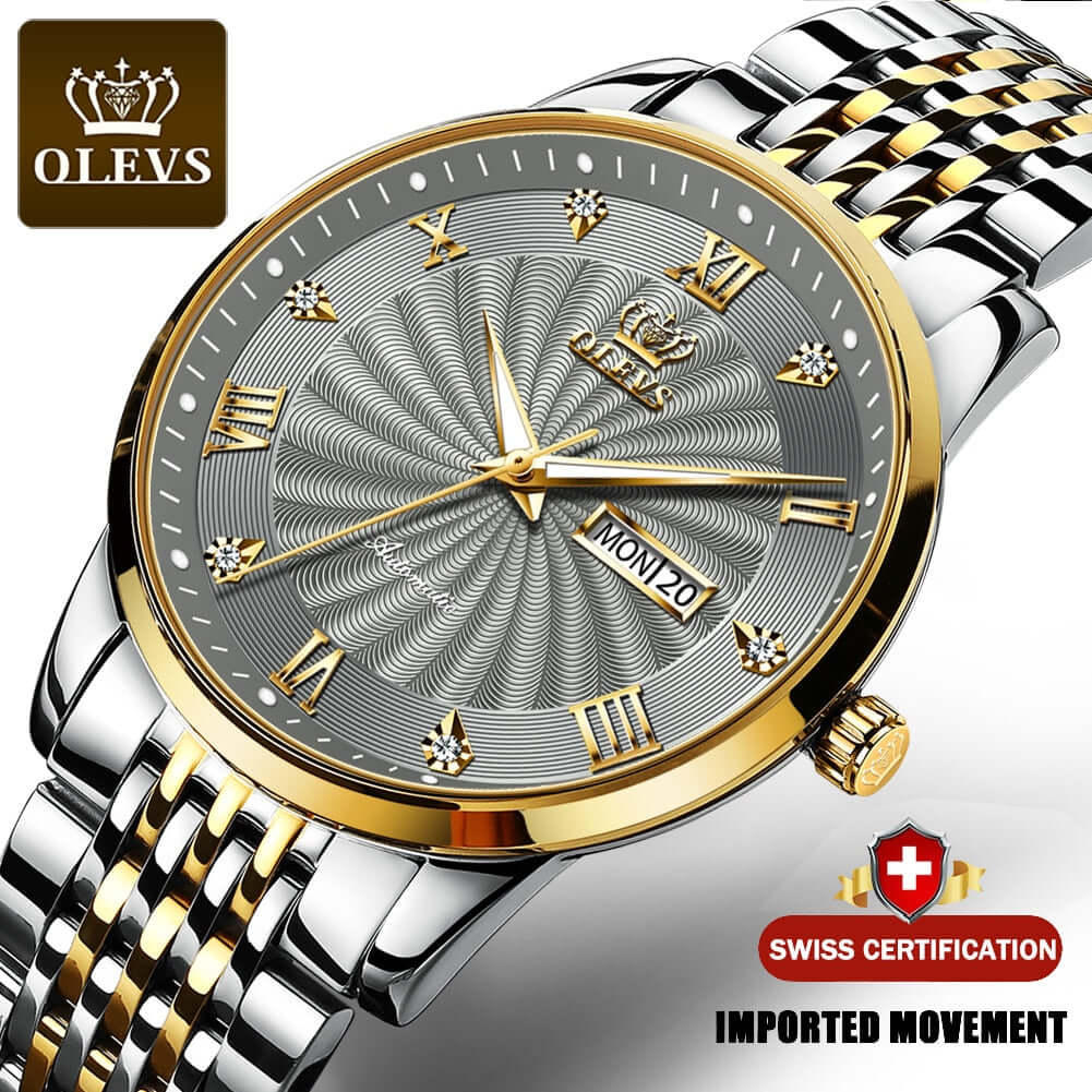 OLEVS Men Mechanical Watch Top Brand Luxury Automatic Watch Sport Stainless Steel Waterproof Watch Men relogio masculino 6530