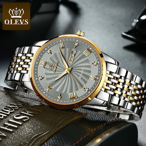 OLEVS Men Mechanical Watch Top Brand Luxury Automatic Watch Sport Stainless Steel Waterproof Watch Men relogio masculino 6530