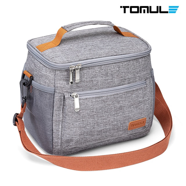 TOMULE Insulated Lunch Bag For Women Thermal Portable Cooler Bag Travel Picnic Bag 9L Bento Food Storage Bag Food Lunch Box Tote