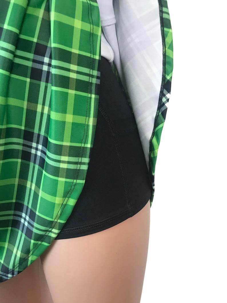 Green Plaid Women's Golf Outfit