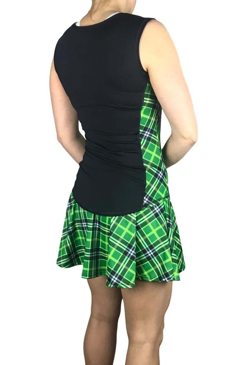 Green Plaid Women's Golf Outfit