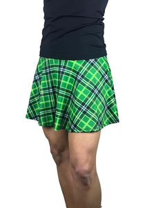 Green Plaid Women's Golf Outfit