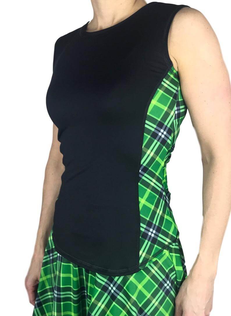 Green Plaid Women's Golf Outfit