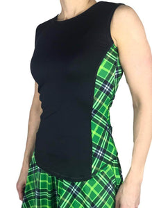 Green Plaid Women's Golf Outfit