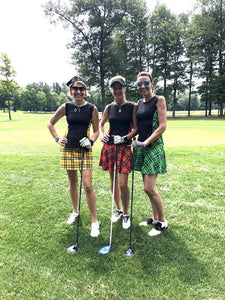Green Plaid Women's Golf Outfit