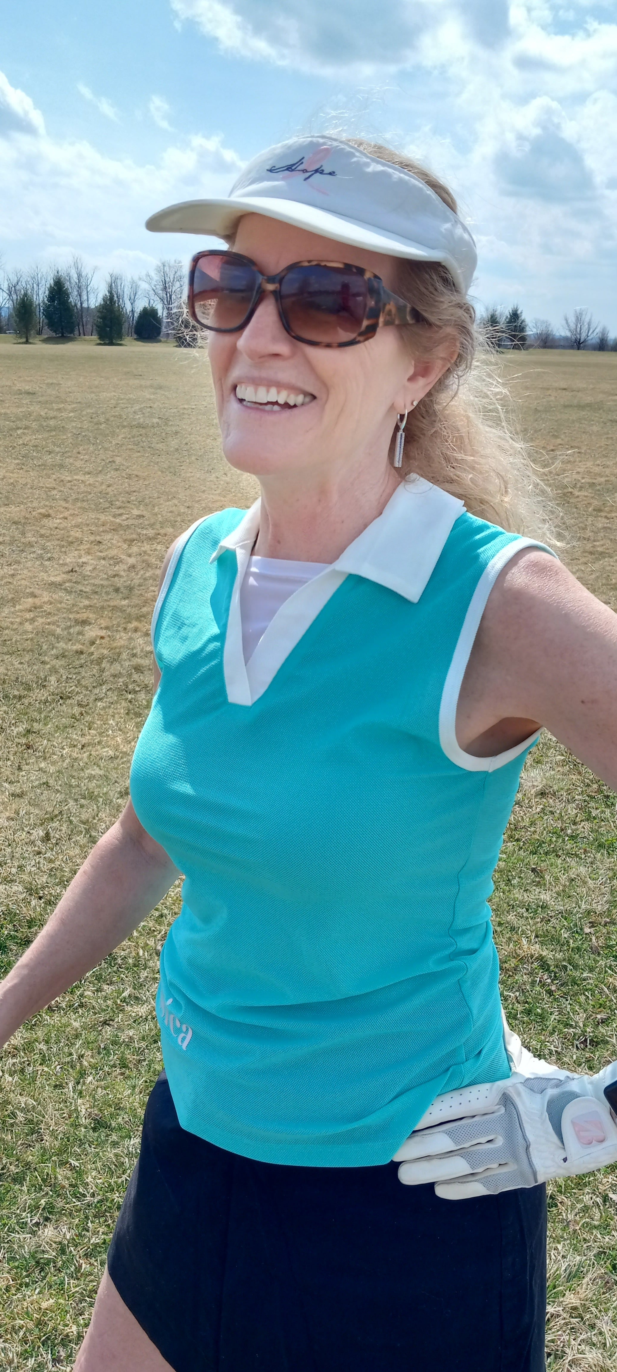 LB Jesssica Womens Mesh Aqua Polo